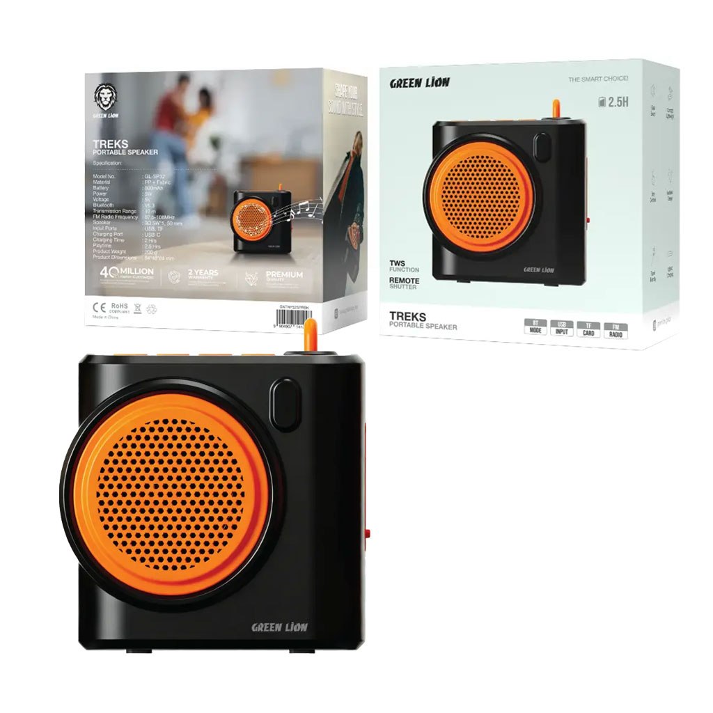 اسپیکر شارژی بلوتوثی،فلش،مموری خور گرین لاین مدل Green Lion Treks portable speaker GL-SP32