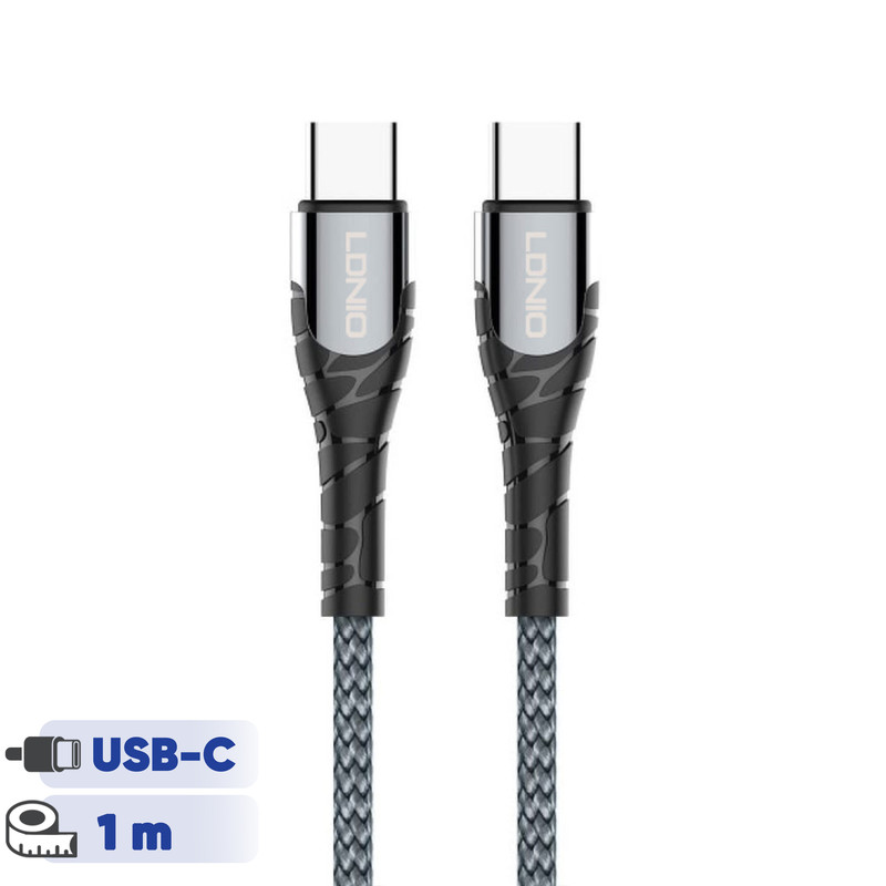 کابل USB-C به USB-C الدینیو مدل LC101 طول 1 متر