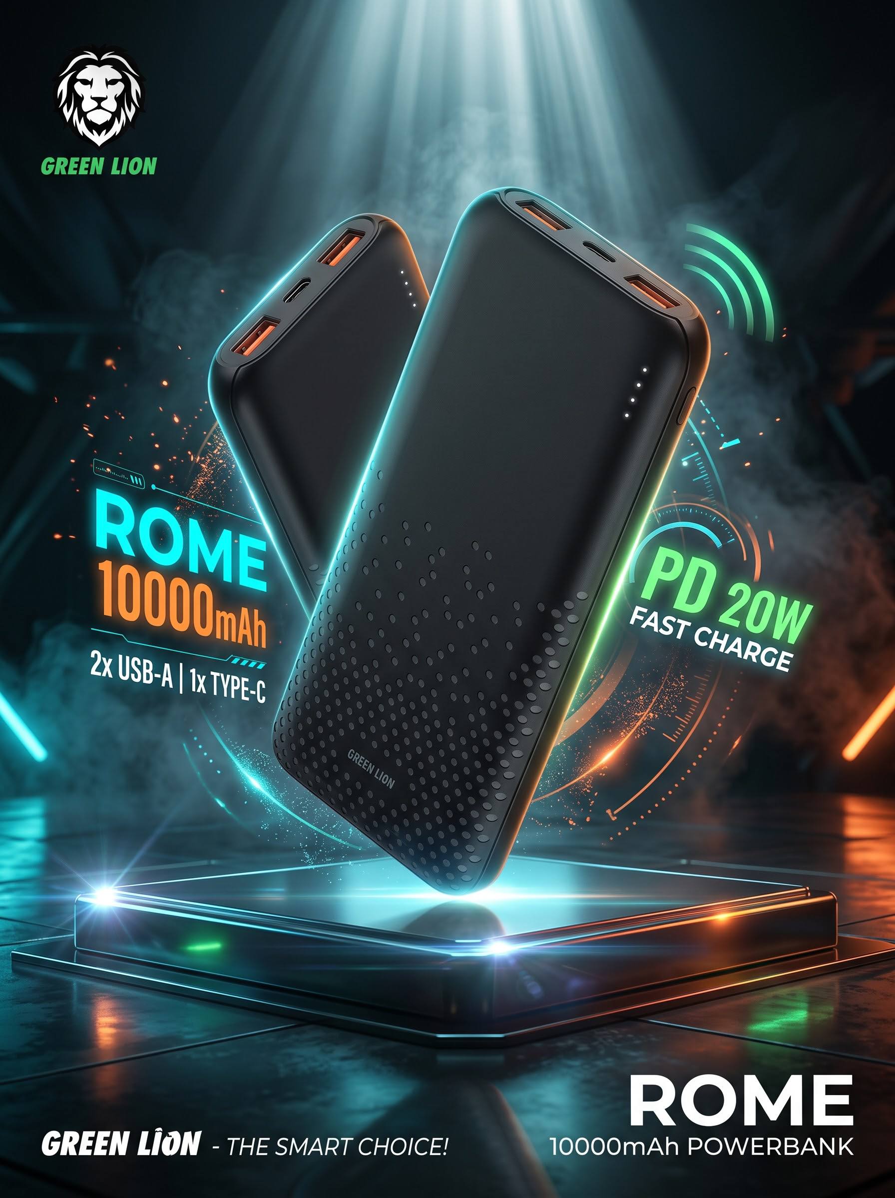 پاوربانک Green Lion Rome 10000mAh